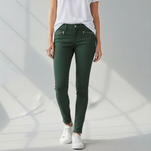 JAG Skinny Pants Women’s Size 2 Green Zipper Ankle